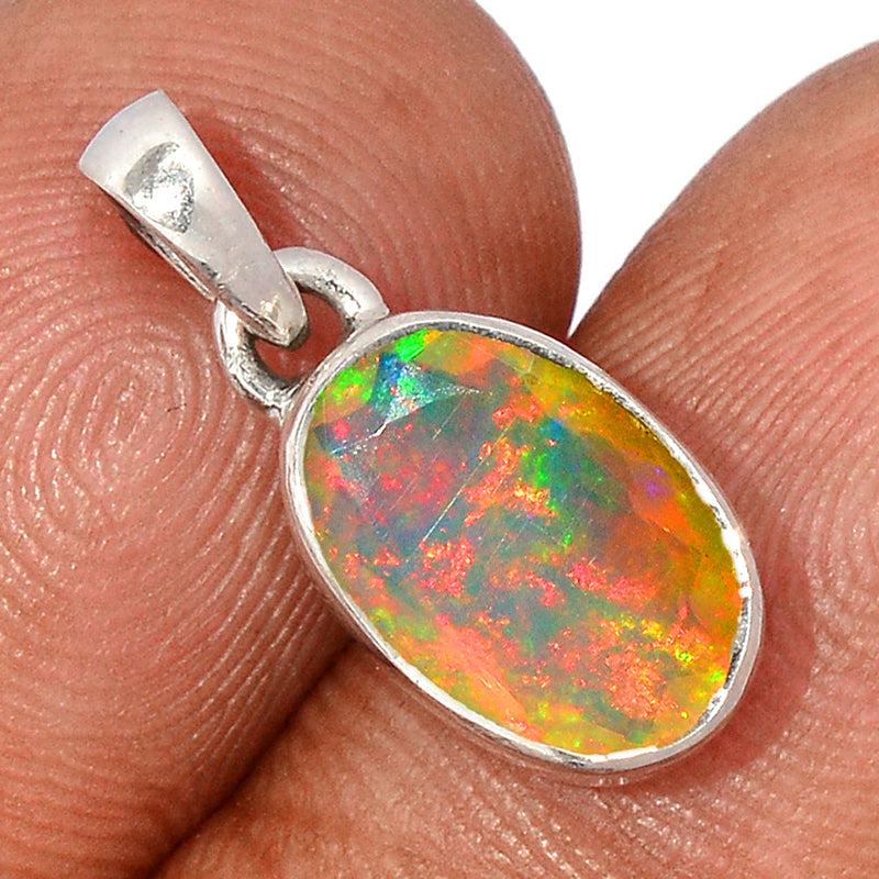 0.8" Ethiopian Opal Faceted Pendants - EOFP1999