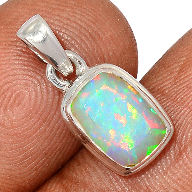 0.7" Ethiopian Opal Faceted Pendants - EOFP2015