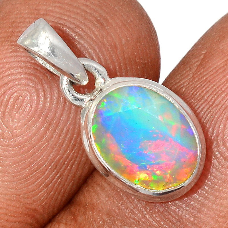 0.7" Ethiopian Opal Faceted Pendants - EOFP2025