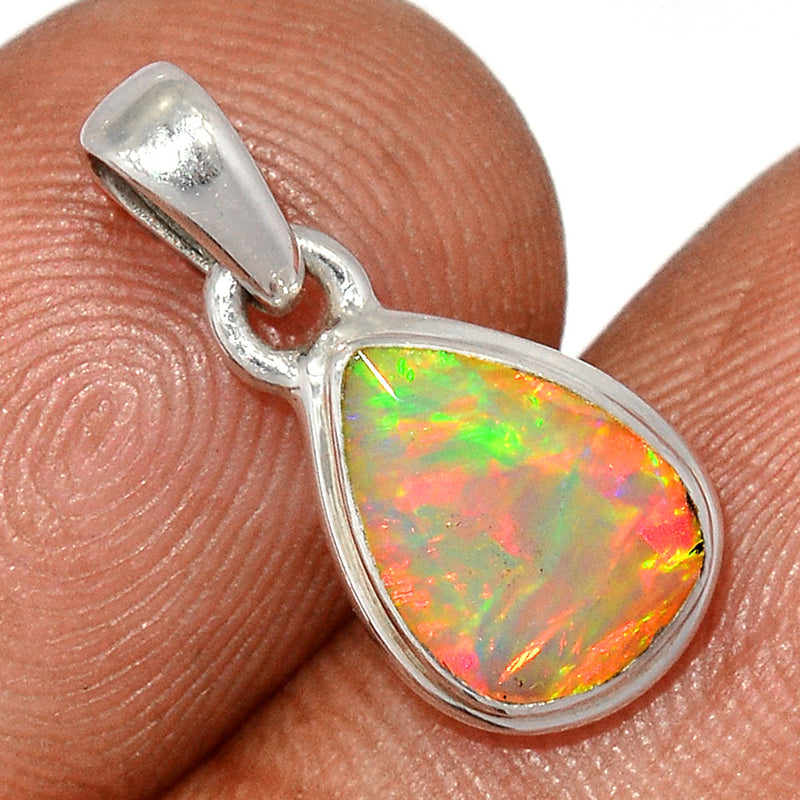 0.7" Ethiopian Opal Faceted Pendants - EOFP2031