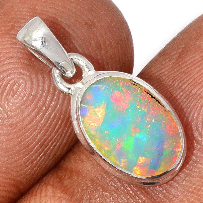 0.7" Ethiopian Opal Faceted Pendants - EOFP2046