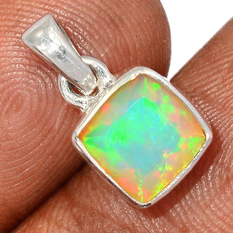 0.6" Ethiopian Opal Faceted Pendants - EOFP2049