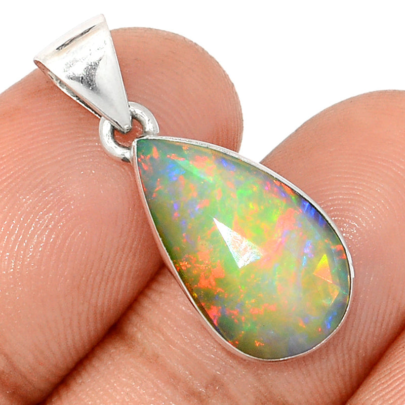 1.1" Ethiopian Opal Faceted Pendants - EOFP2051