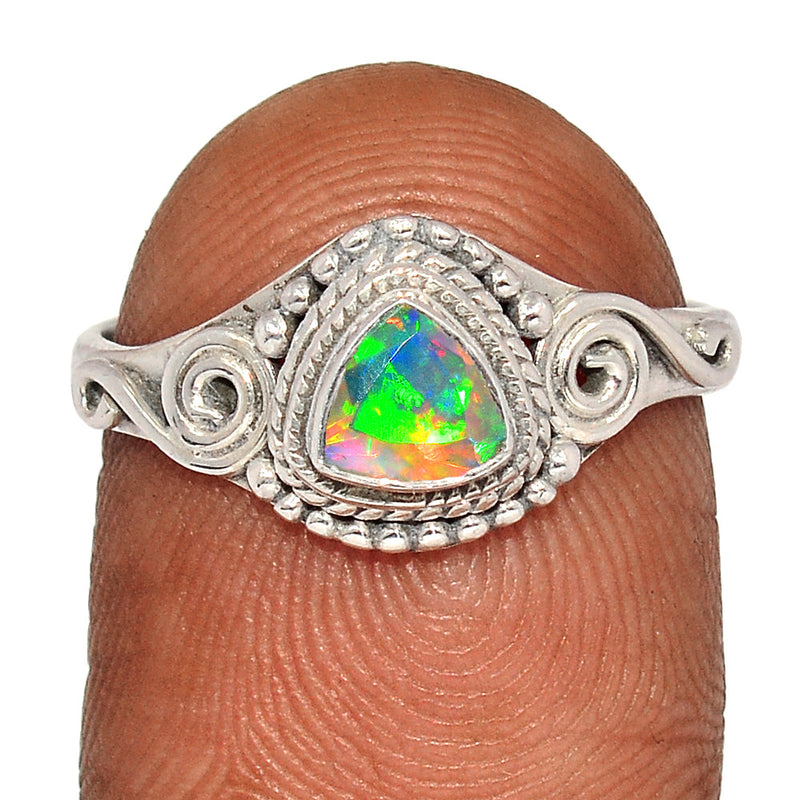 Small Filigree - Ethiopian Opal Faceted Ring - EOFR2158