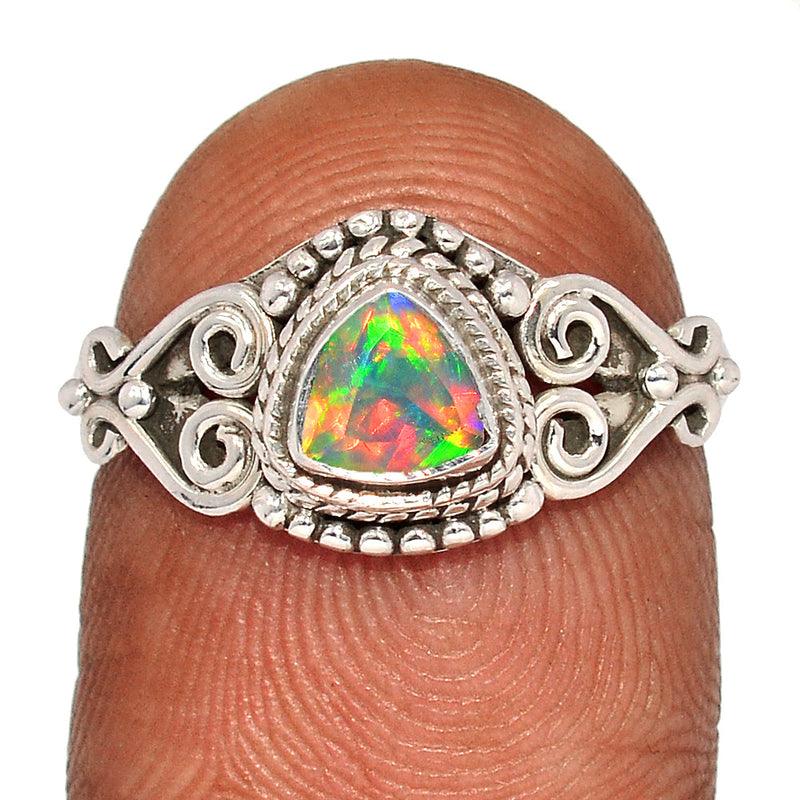 Small Filigree - Ethiopian Opal Faceted Ring - EOFR2161