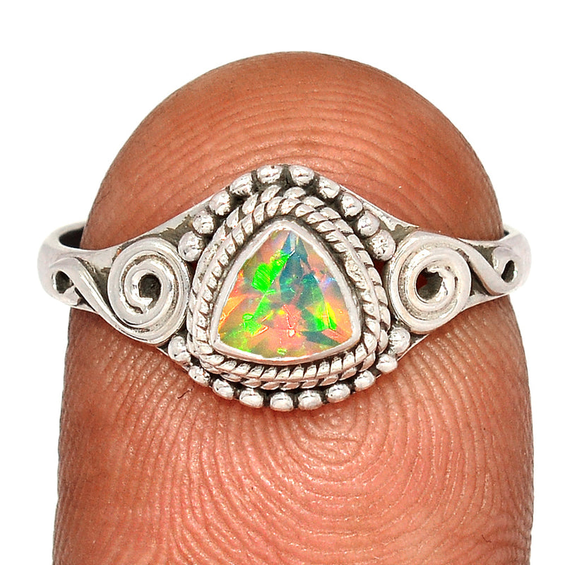 Small Filigree - Ethiopian Opal Faceted Ring - EOFR2162