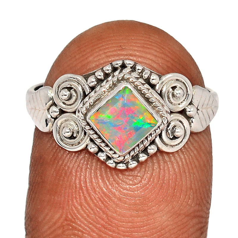 Small Filigree - Ethiopian Opal Faceted Ring - EOFR2166