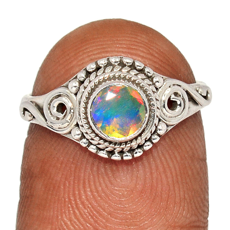 Small Filigree - Ethiopian Opal Faceted Ring - EOFR2173