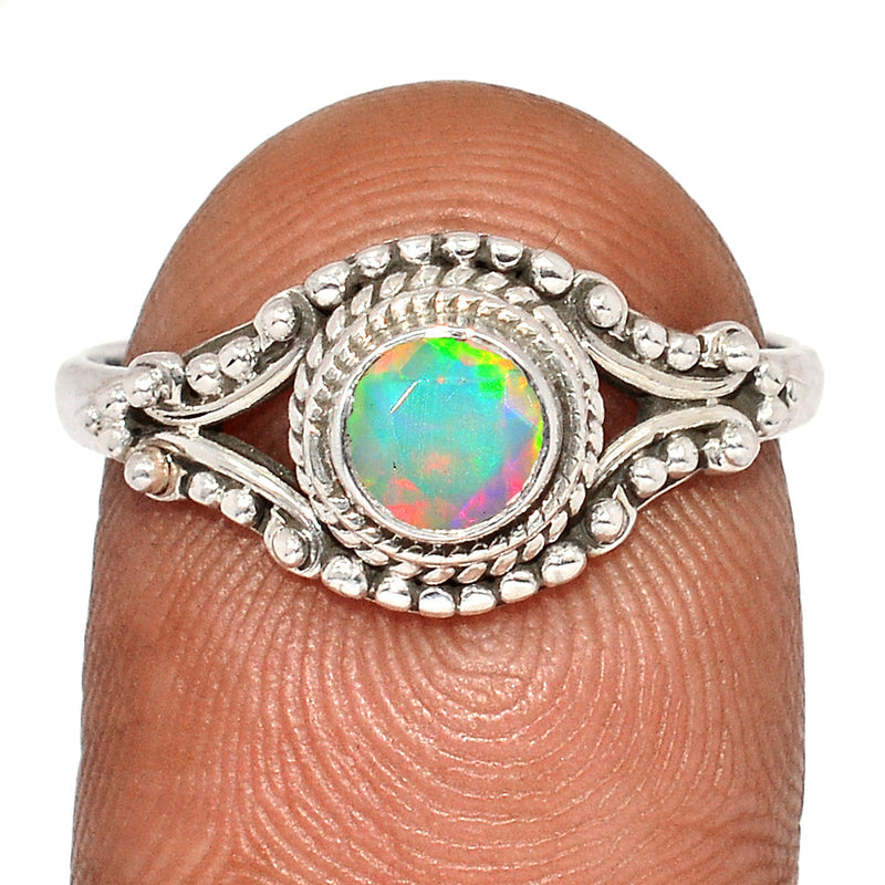 Small Filigree - Ethiopian Opal Faceted Ring - EOFR2175