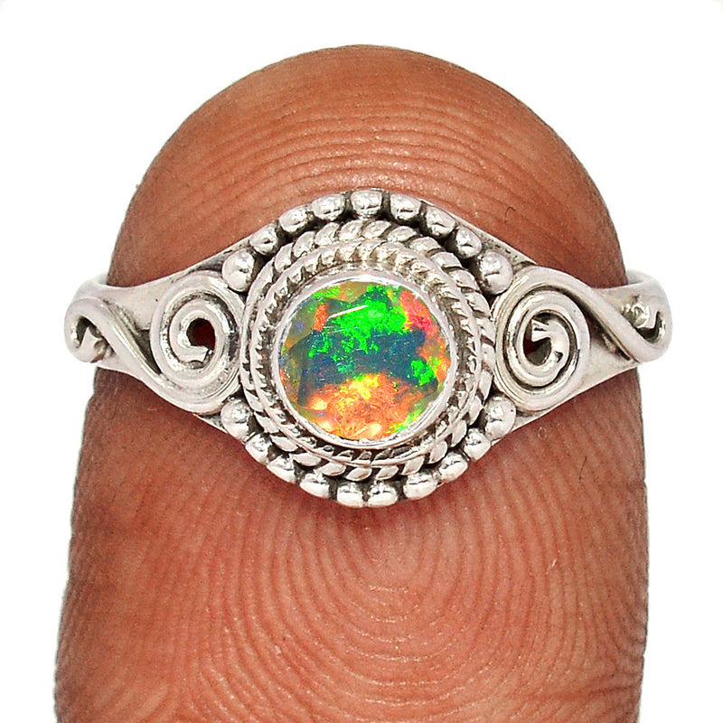 Small Filigree - Ethiopian Opal Faceted Ring - EOFR2177