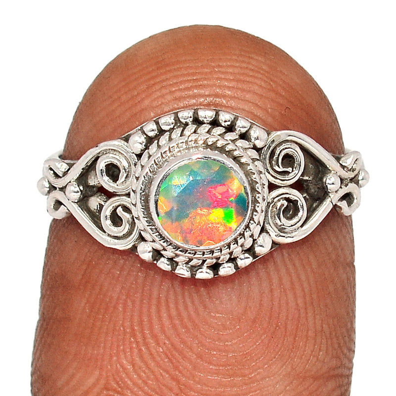 Small Filigree - Ethiopian Opal Faceted Ring - EOFR2178