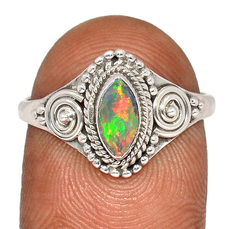 Small Filigree - Ethiopian Opal Faceted Ring - EOFR2182