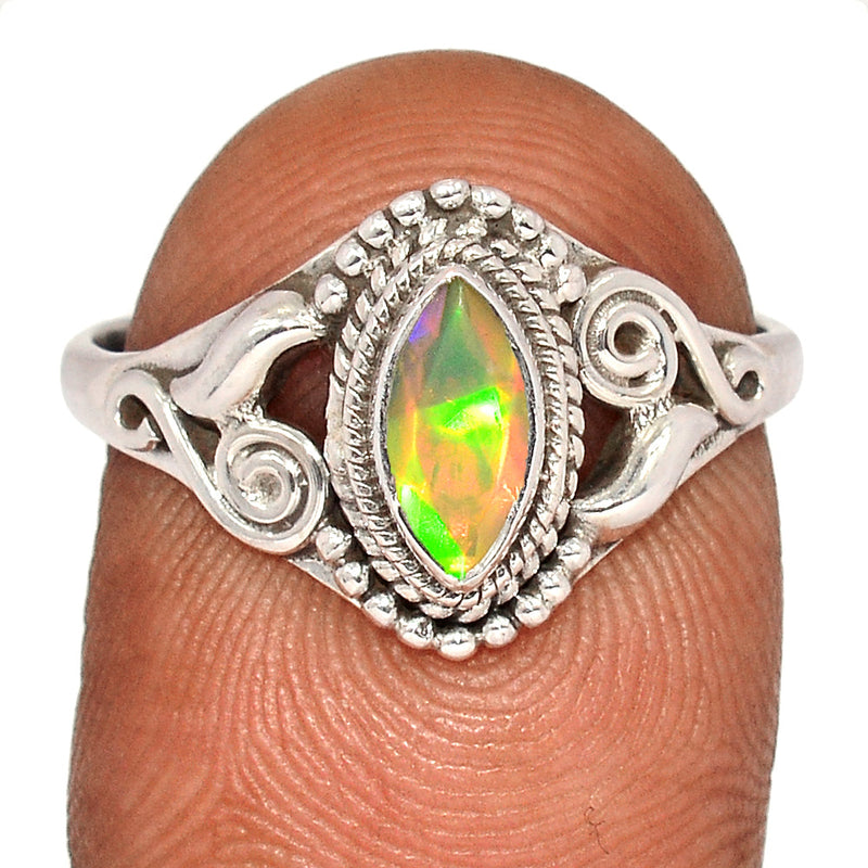 Small Filigree - Ethiopian Opal Faceted Ring - EOFR2184