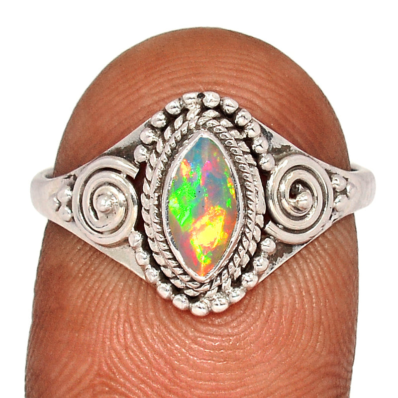 Small Filigree - Ethiopian Opal Faceted Ring - EOFR2185