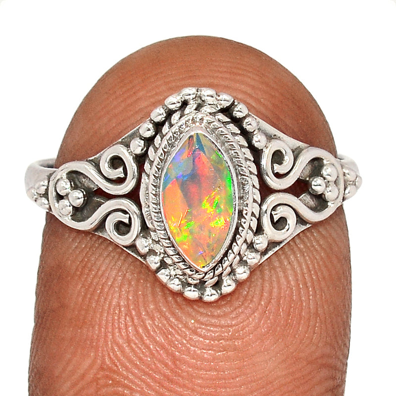 Small Filigree - Ethiopian Opal Faceted Ring - EOFR2187