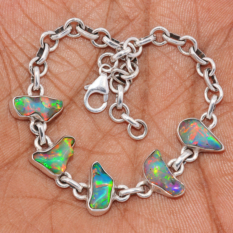 8.1" Ethiopian Opal Polish Rough Bracelets - EPRB37