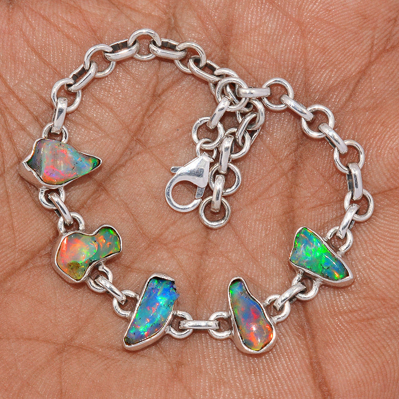 8" Ethiopian Opal Polish Rough Bracelets - EPRB45