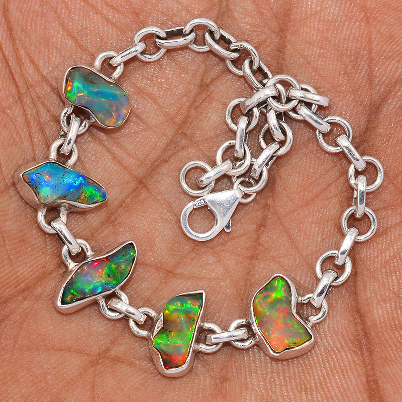 8.1" Ethiopian Opal Polish Rough Bracelets - EPRB47