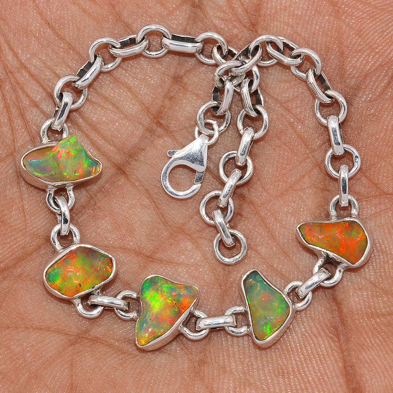 8.1" Ethiopian Opal Polish Rough Bracelets - EPRB61