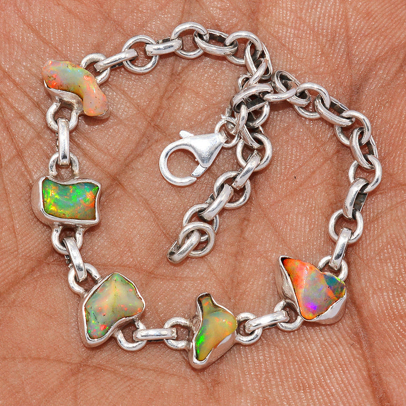 8" Ethiopian Opal Polish Rough Bracelets - EPRB67