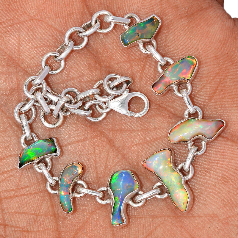 8.1" Ethiopian Opal Polish Rough Bracelets - EPRB76