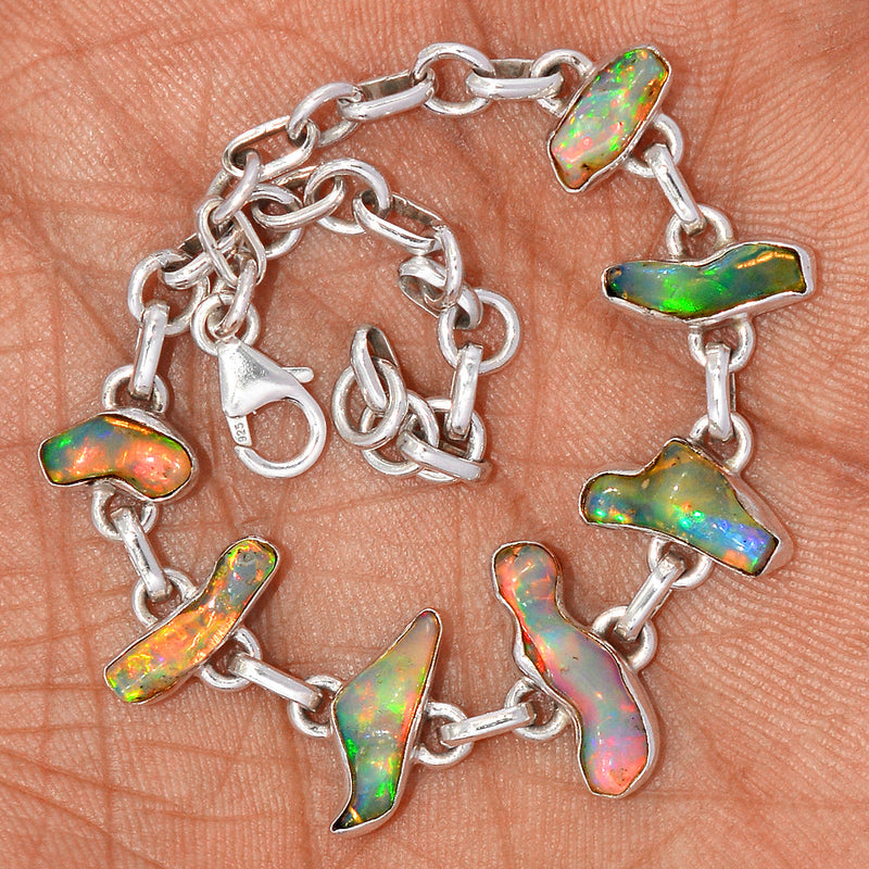 8.1" Ethiopian Opal Polish Rough Bracelets - EPRB79