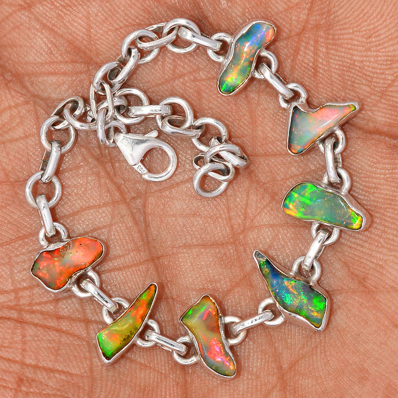 8.2" Ethiopian Opal Polish Rough Bracelets - EPRB86