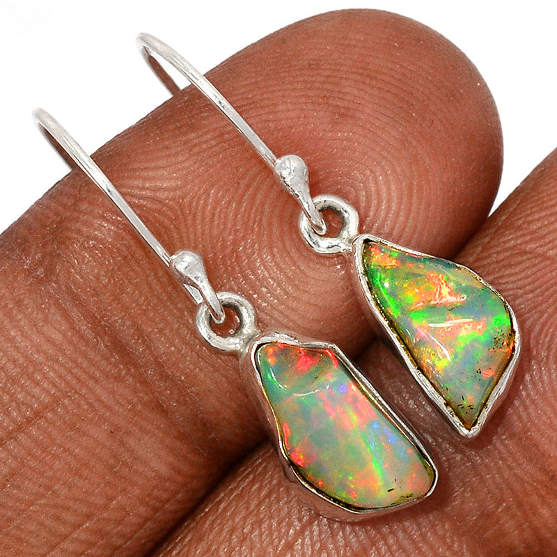 1.2" Ethiopian Opal Polish Rough Earrings - EPRE127