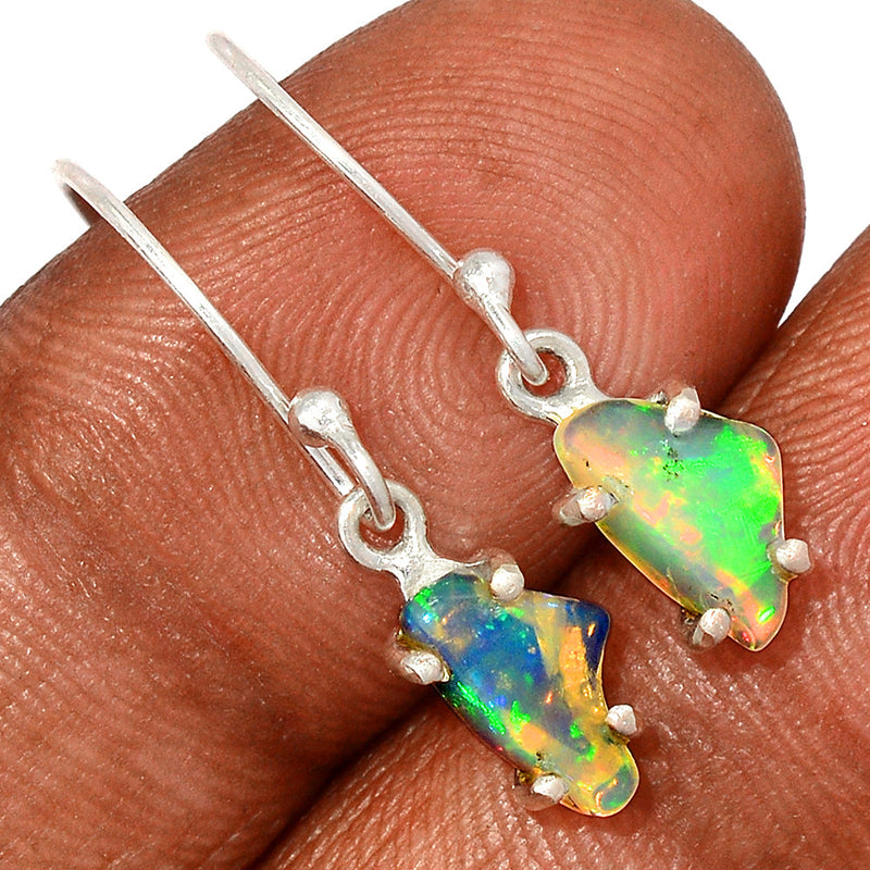 1.1" Claw - Ethiopian Opal Polish Rough Earrings - EPRE94