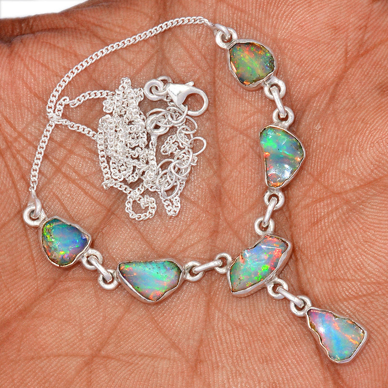 19.7" Ethiopian Opal Polish Rough Necklace - EPRN61