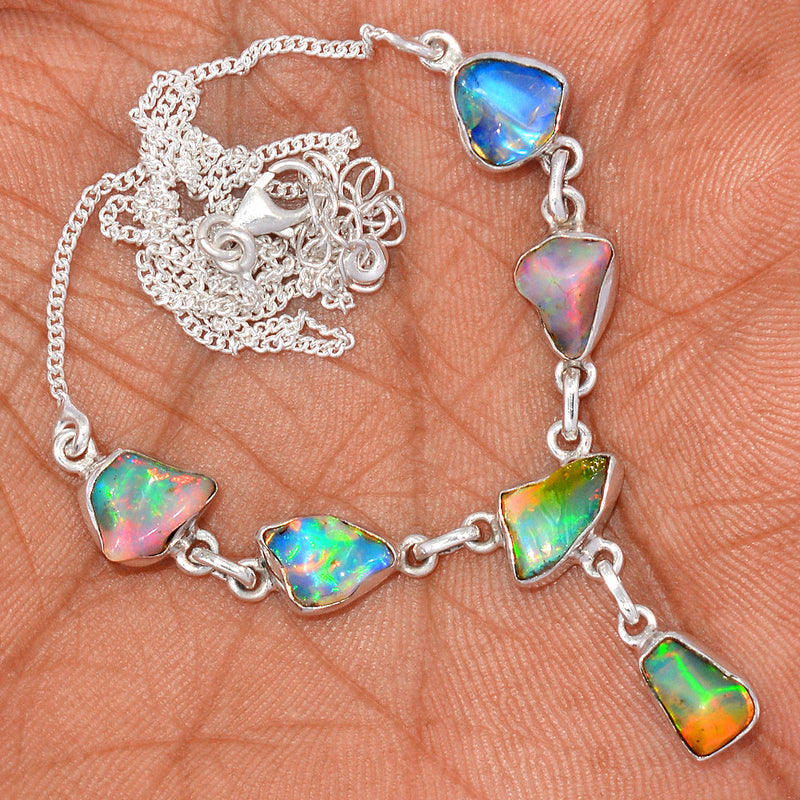 19.6" Ethiopian Opal Polish Rough Necklace - EPRN76