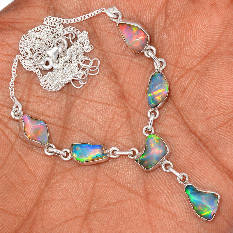 19.7" Ethiopian Opal Polish Rough Necklace - EPRN78