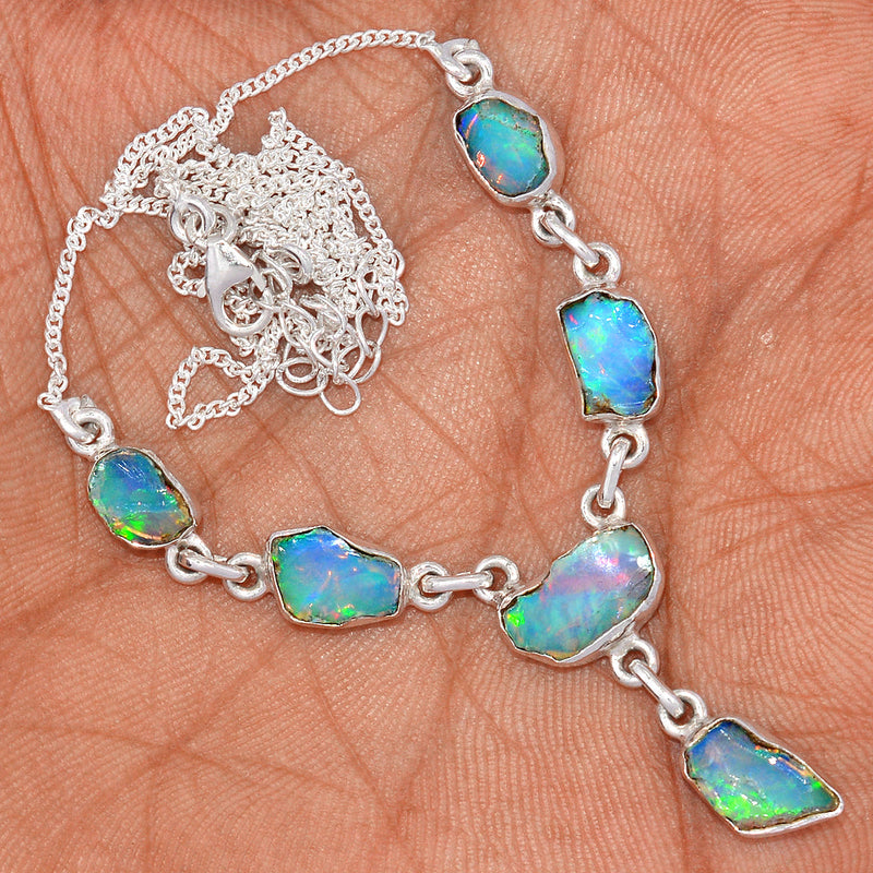 19.7" Ethiopian Opal Polish Rough Necklace - EPRN82