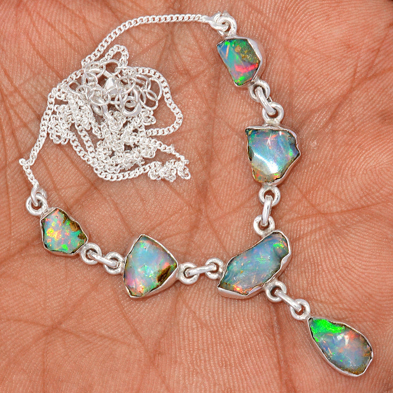 19.6" Ethiopian Opal Polish Rough Necklace - EPRN84