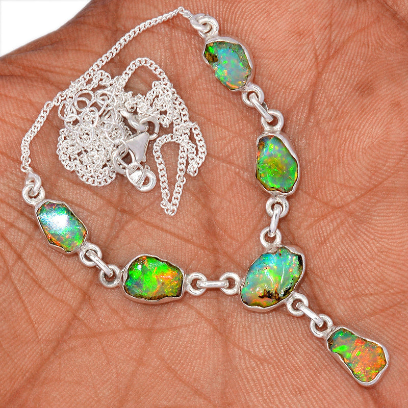 19.8" Ethiopian Opal Polish Rough Necklace - EPRN85