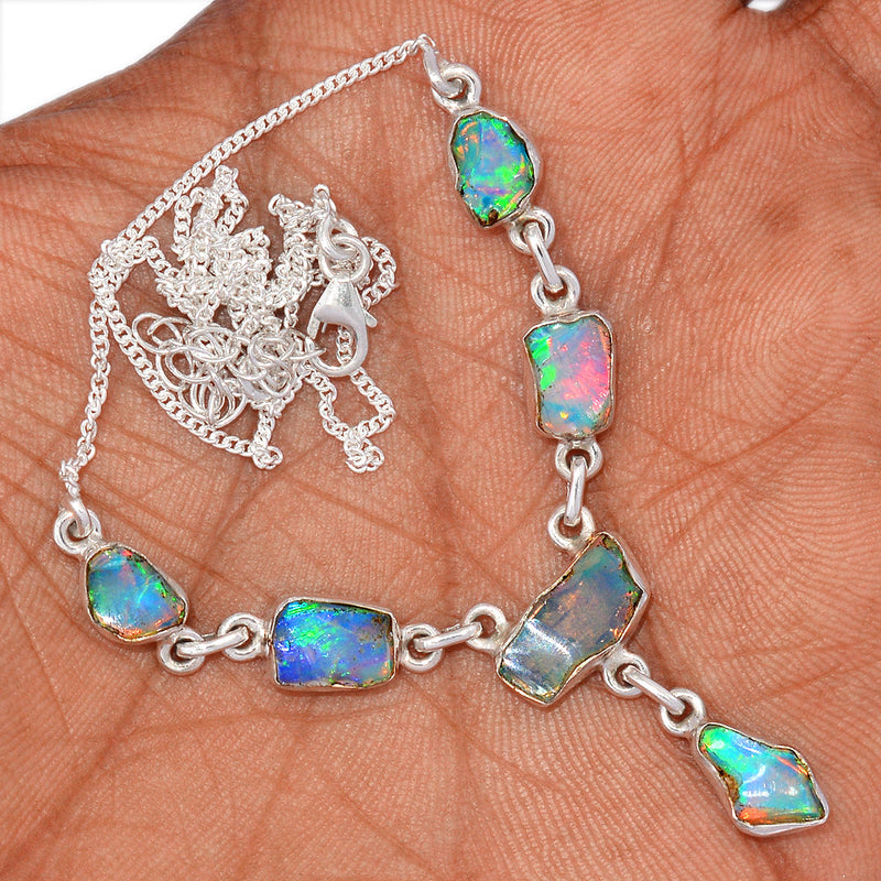 19.8" Ethiopian Opal Polish Rough Necklace - EPRN87