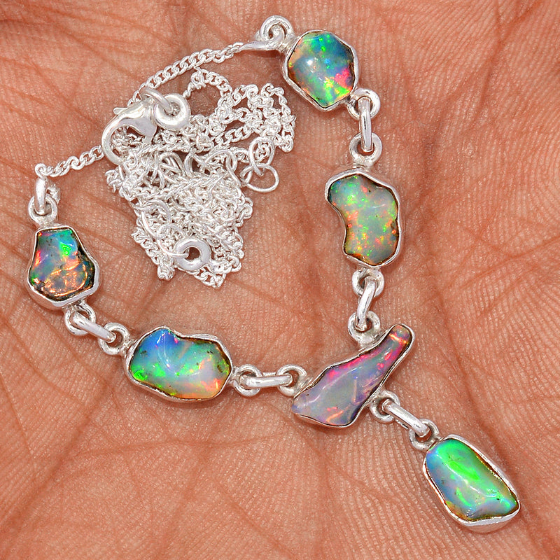 19.6" Ethiopian Opal Polish Rough Necklace - EPRN88