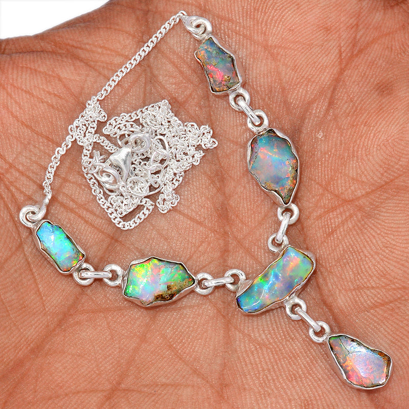 20" Ethiopian Opal Polish Rough Necklace - EPRN91