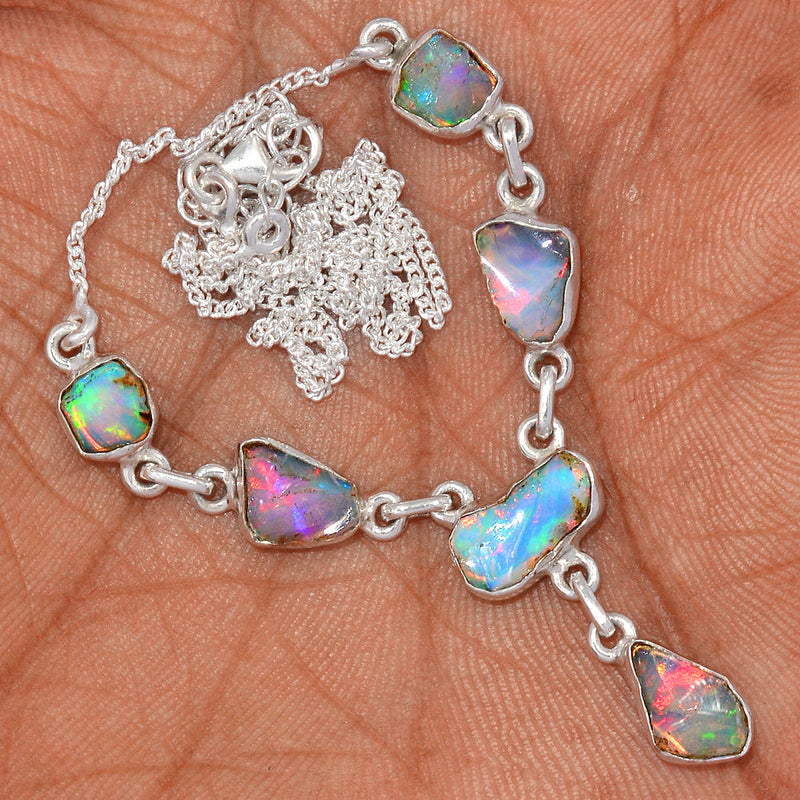 19.7" Ethiopian Opal Polish Rough Necklace - EPRN92