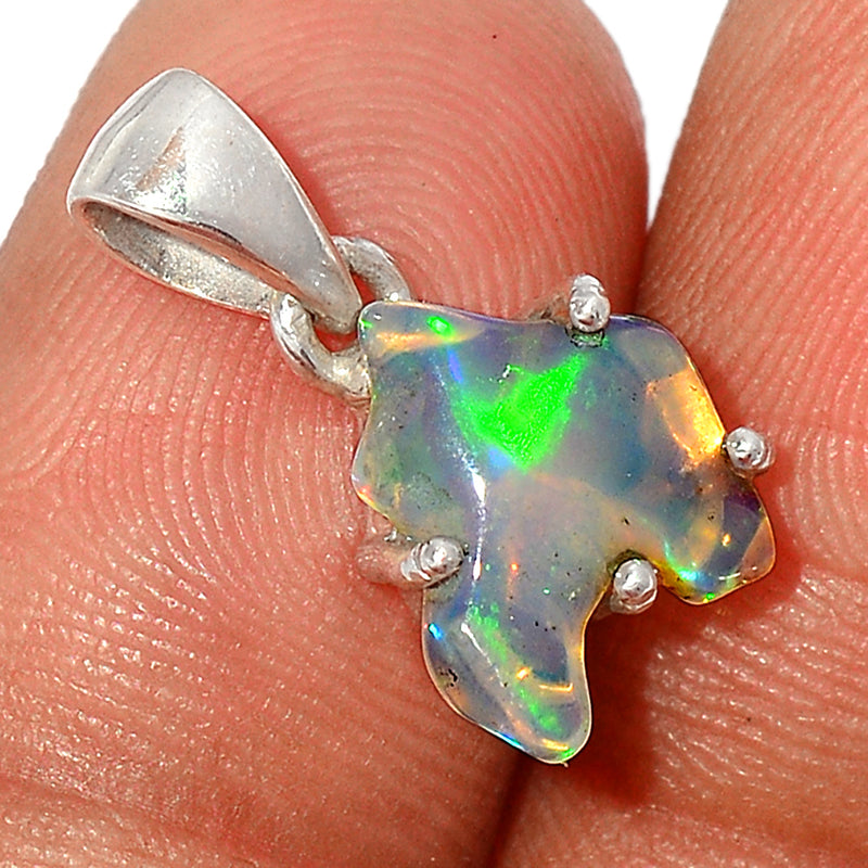 0.7" Claw - Ethiopian Opal Polish Rough Pendants - EPRP636