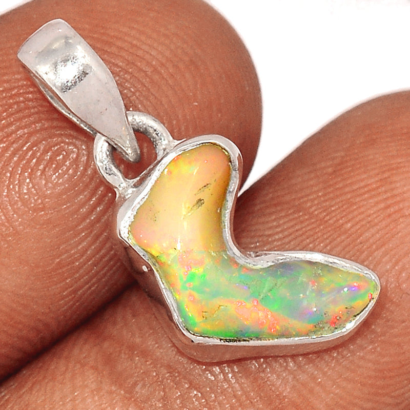 1" Ethiopian Opal Polish Rough Pendants - EPRP877