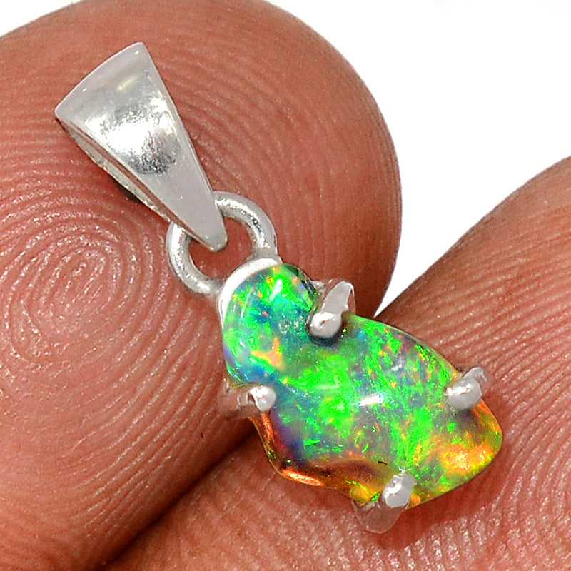 0.7" Claw - Ethiopian Opal Polish Rough Pendants - EPRP937