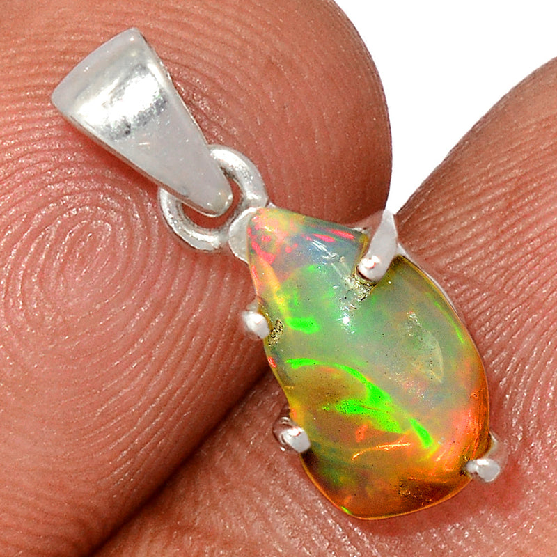 0.7" Claw - Ethiopian Opal Polish Rough Pendants - EPRP944