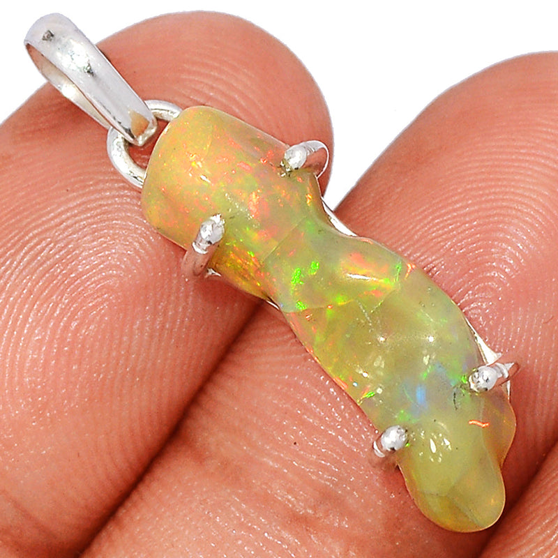 1.2" Claw - Ethiopian Opal Polish Rough Pendants - EPRP952