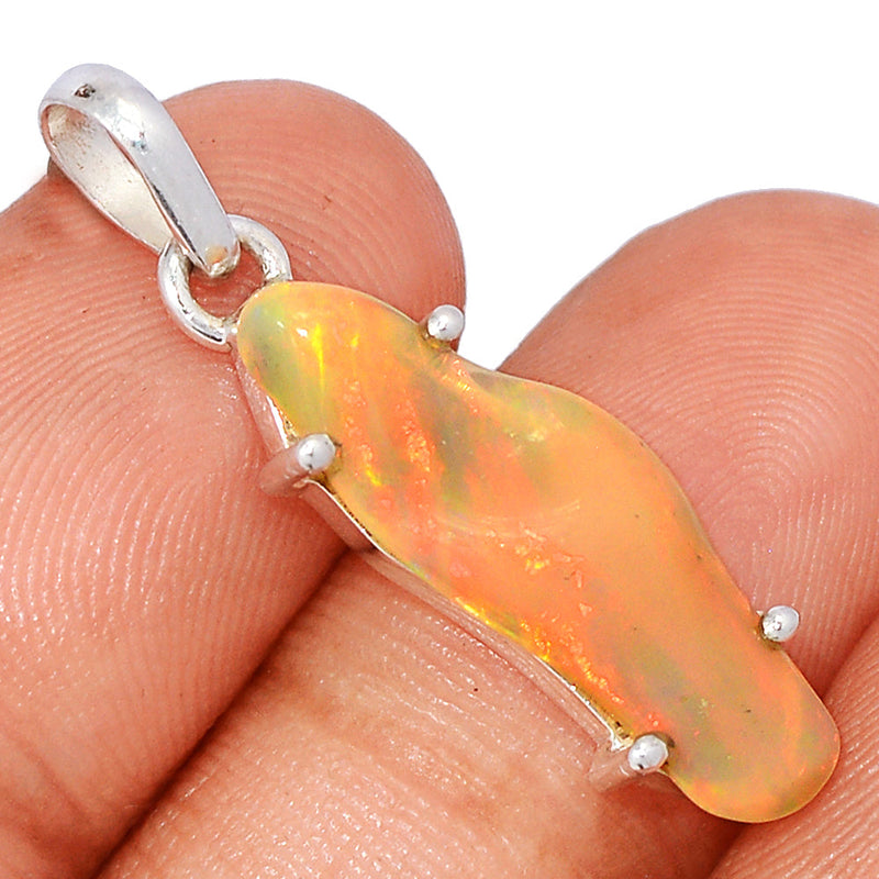 1.3" Claw - Ethiopian Opal Polish Rough Pendants - EPRP953