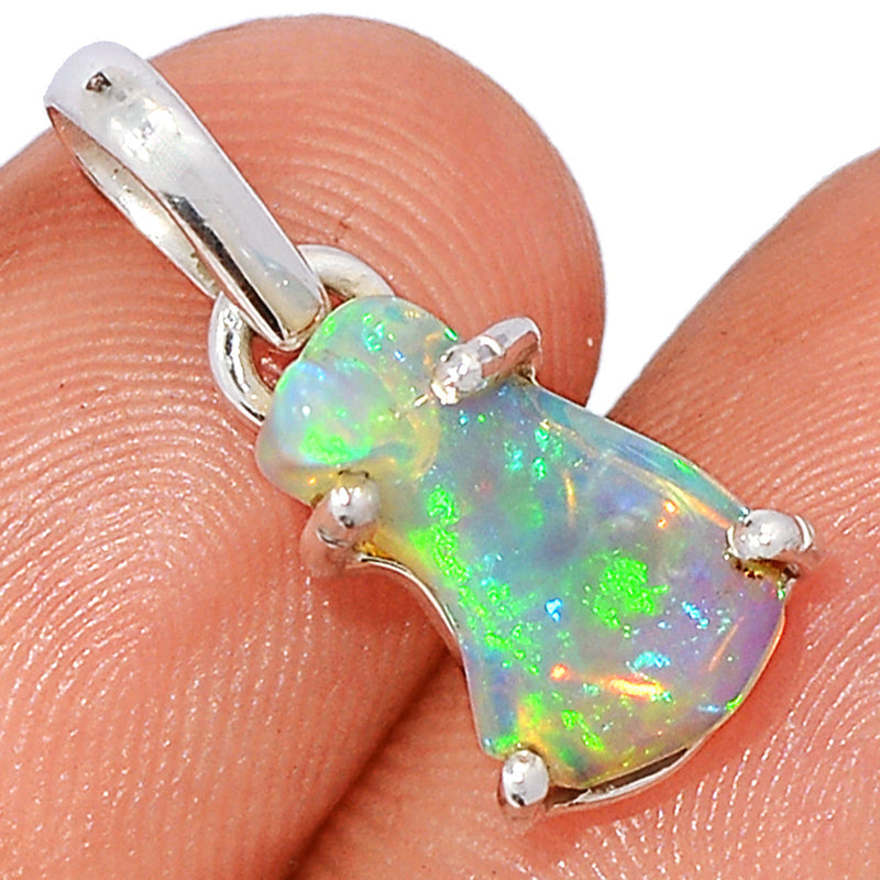 0.8" Claw - Ethiopian Opal Polish Rough Pendants - EPRP957