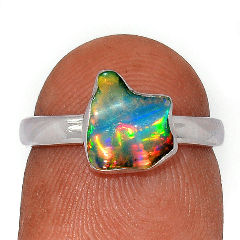 Ethiopian Opal Polish Rough Ring - EPRR1036