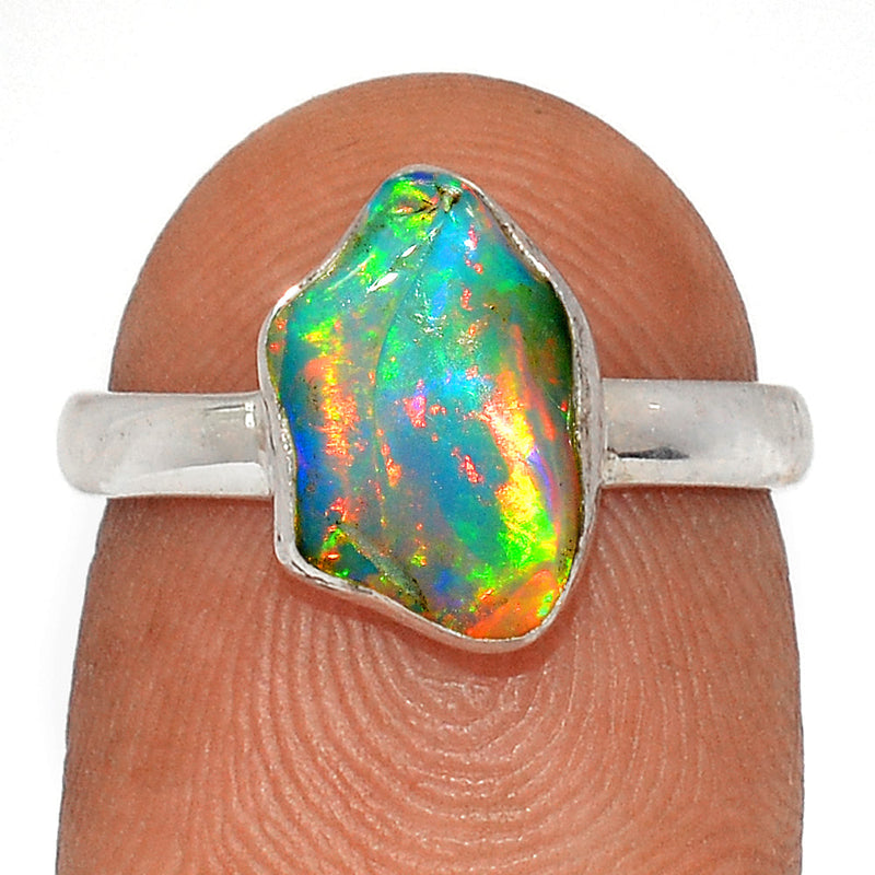 Ethiopian Opal Polish Rough Ring - EPRR1102