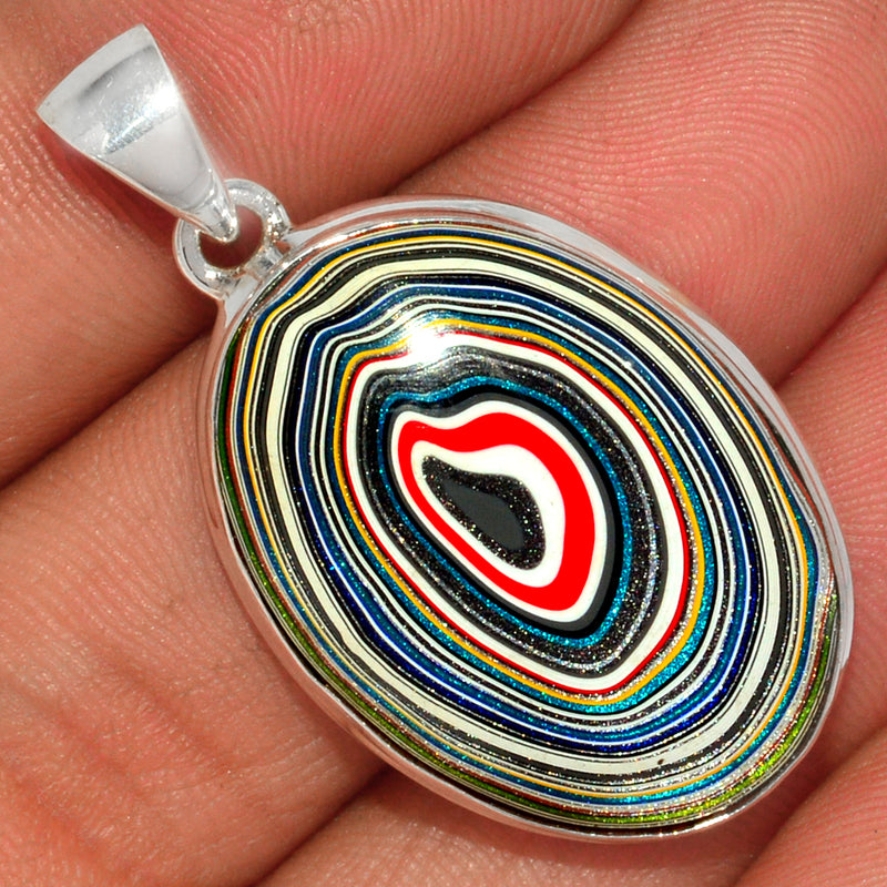 1.5" Fordite Detroit Agate Pendants - FDAP264