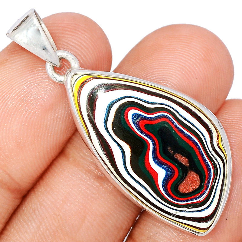 1.6" Fordite Detroite Agate Pendants - FDAP465